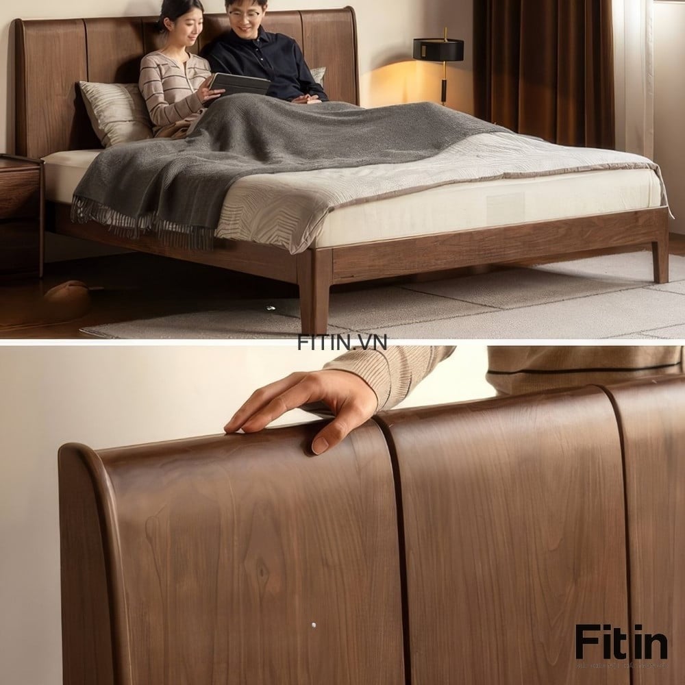 15+ mẫu giường ngủ gỗ &oacute;c ch&oacute; đẹp, sang trọng, gi&aacute; xưởng, độ bền cao 