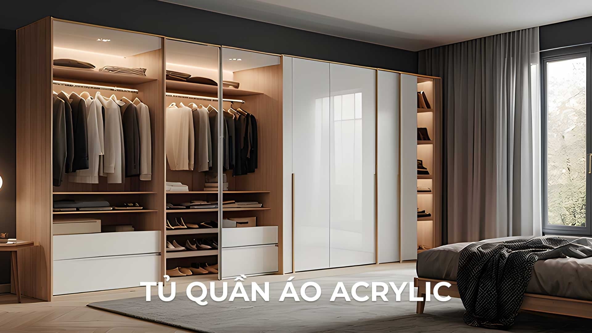 Tổng hợp 35+ mẫu tủ quần &aacute;o Acrylic An Cường đẹp, hiện đại, cao cấp