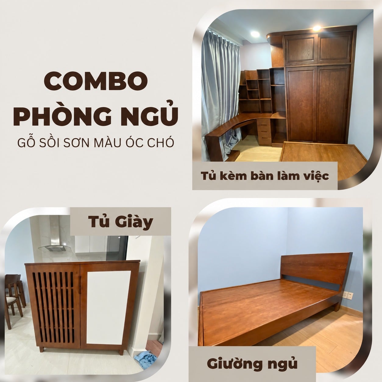 Bộ nội thất ph&ograve;ng ngủ gi&aacute; rẻ đẹp, hiện đại, b&aacute;o gi&aacute; chi tiết từ 7 triệu