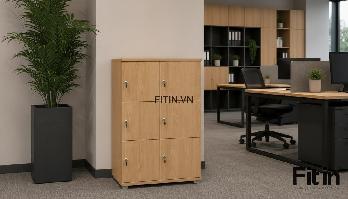 Đóng tủ locker 4 ngăn theo yêu cầu, thiết kế theo kích thước riêng Đóng tủ locker 4 ngăn theo yêu cầu, thiết kế theo kích thước riêng