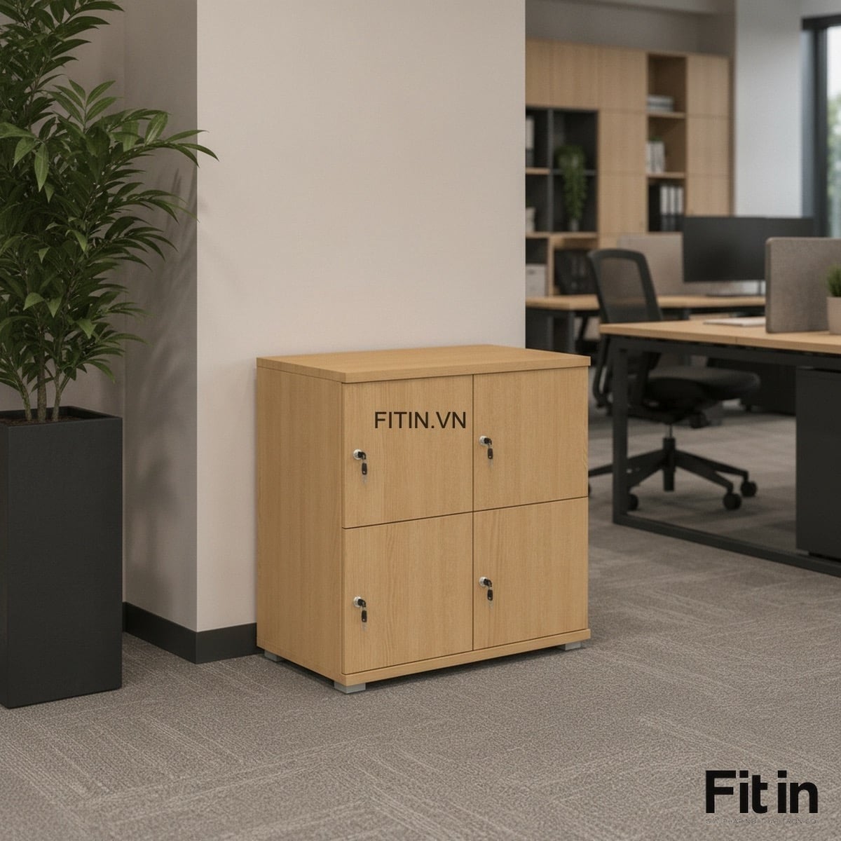 Đóng tủ locker 4 ngăn theo yêu cầu, thiết kế theo kích thước riêng Đóng tủ locker 4 ngăn theo yêu cầu, thiết kế theo kích thước riêng