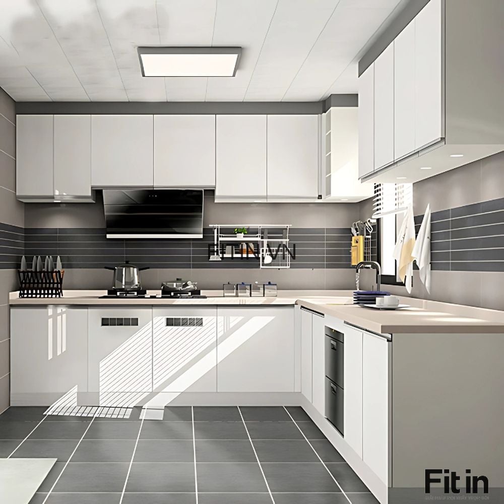 Gi&aacute; tủ bếp gỗ An Cường bao nhi&ecirc;u? So s&aacute;nh Acrylic v&agrave; Laminate chi tiết