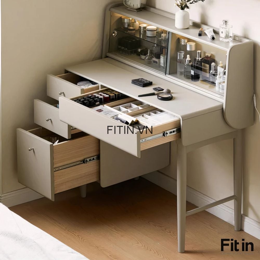 Mẫu B&agrave;n Phấn Hiện Đại Kết Hợp C&aacute;nh K&iacute;nh Sang Trọng Gi&aacute; Ưu Đ&atilde;i