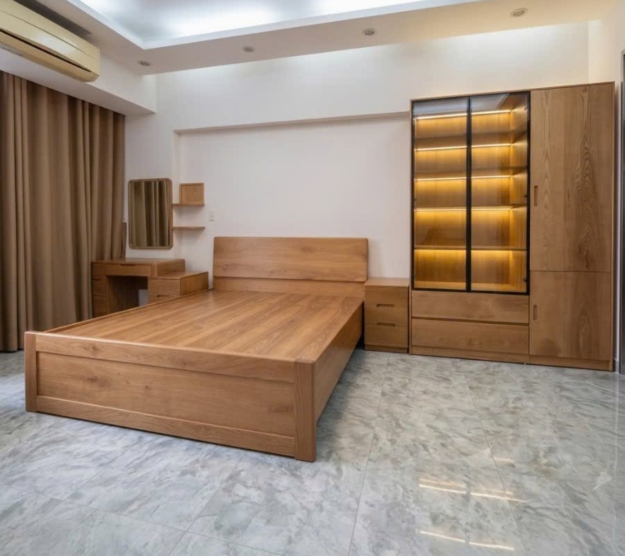 Mẫu giường ngủ đẹp gi&aacute; xưởng TP.HCM, sản xuất trực tiếp, kh&ocirc;ng qua trung gian