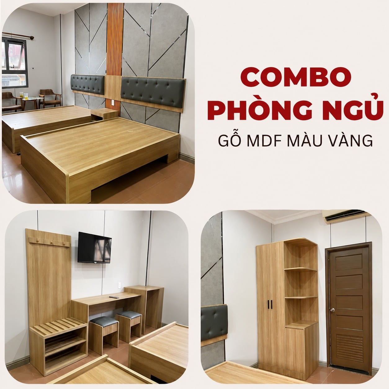 Mua combo ph&ograve;ng ngủ gi&aacute; rẻ TPHCM gi&aacute; xưởng, thiết kế theo y&ecirc;u cầu   
