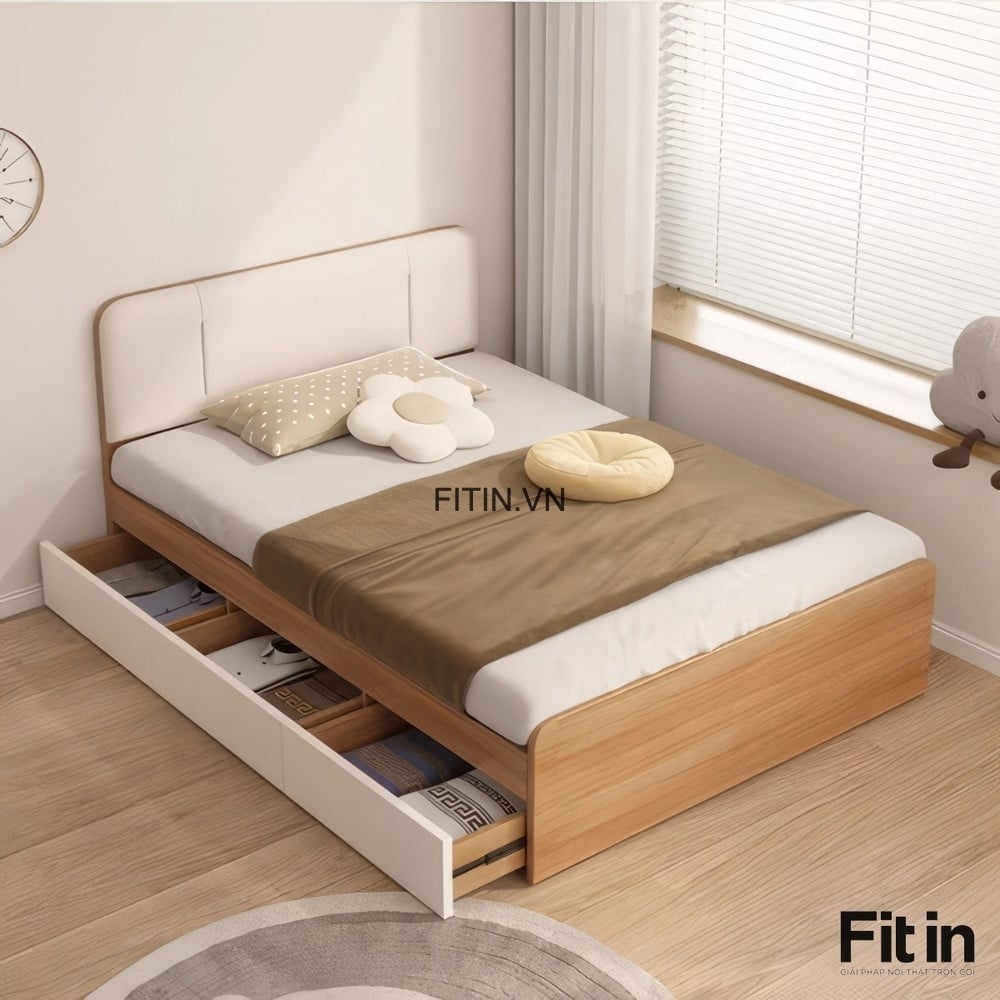 Mua giường gỗ c&ocirc;ng nghiệp c&oacute; ngăn k&eacute;o ở đ&acirc;u gi&aacute; xưởng, chất lượng? 
