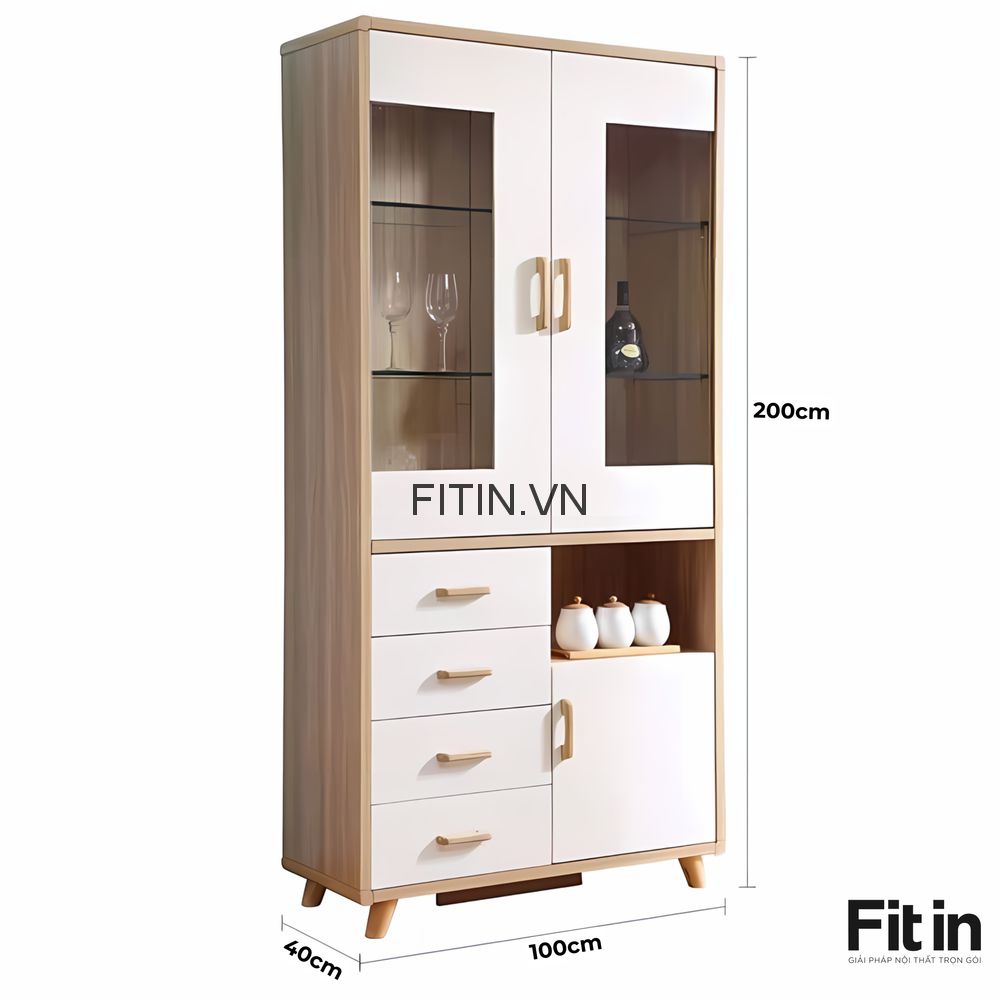Tủ Rượu Gỗ C&ocirc;ng Nghiệp