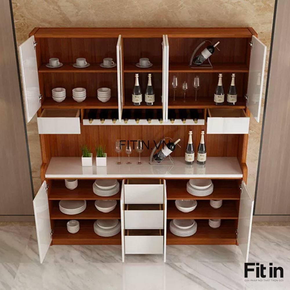 Tủ Rượu Gỗ C&ocirc;ng Nghiệp