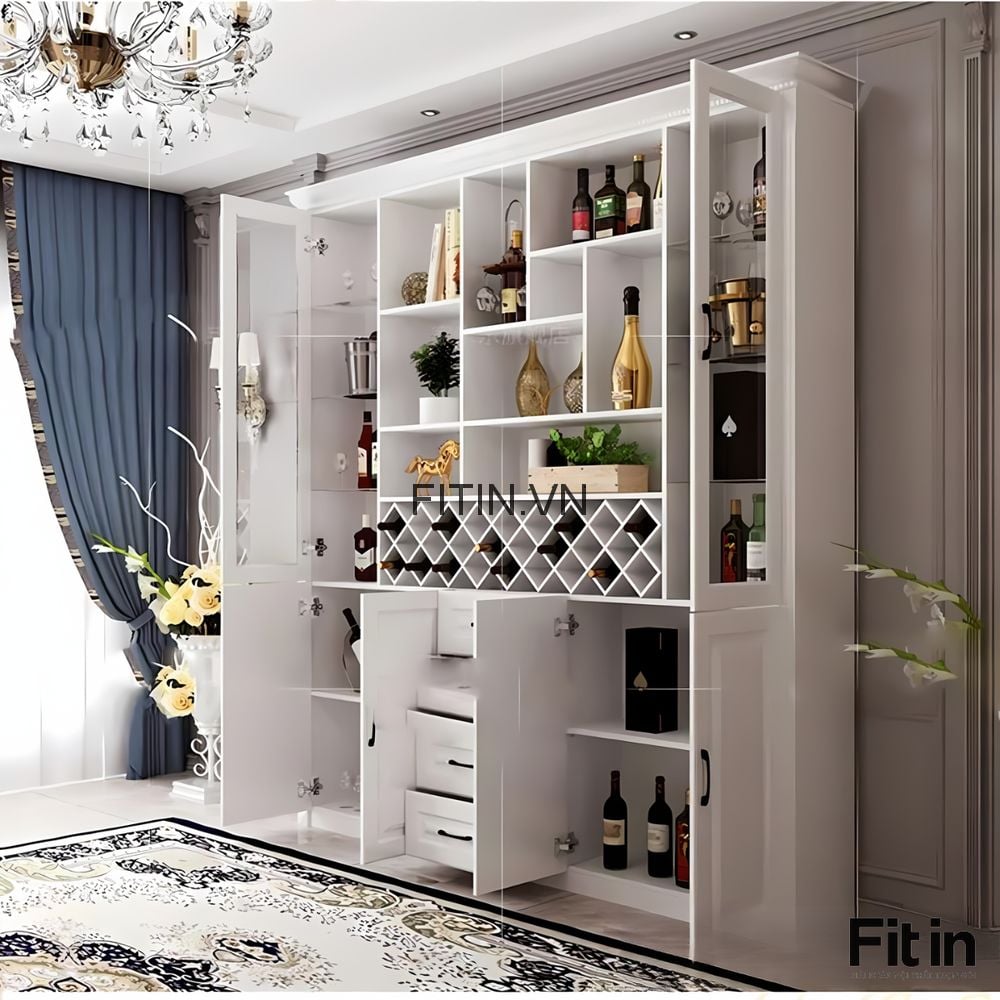 Tủ Rượu Gỗ C&ocirc;ng Nghiệp