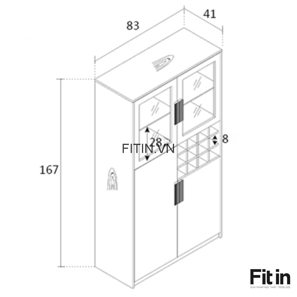Tủ Rượu Gỗ C&ocirc;ng Nghiệp