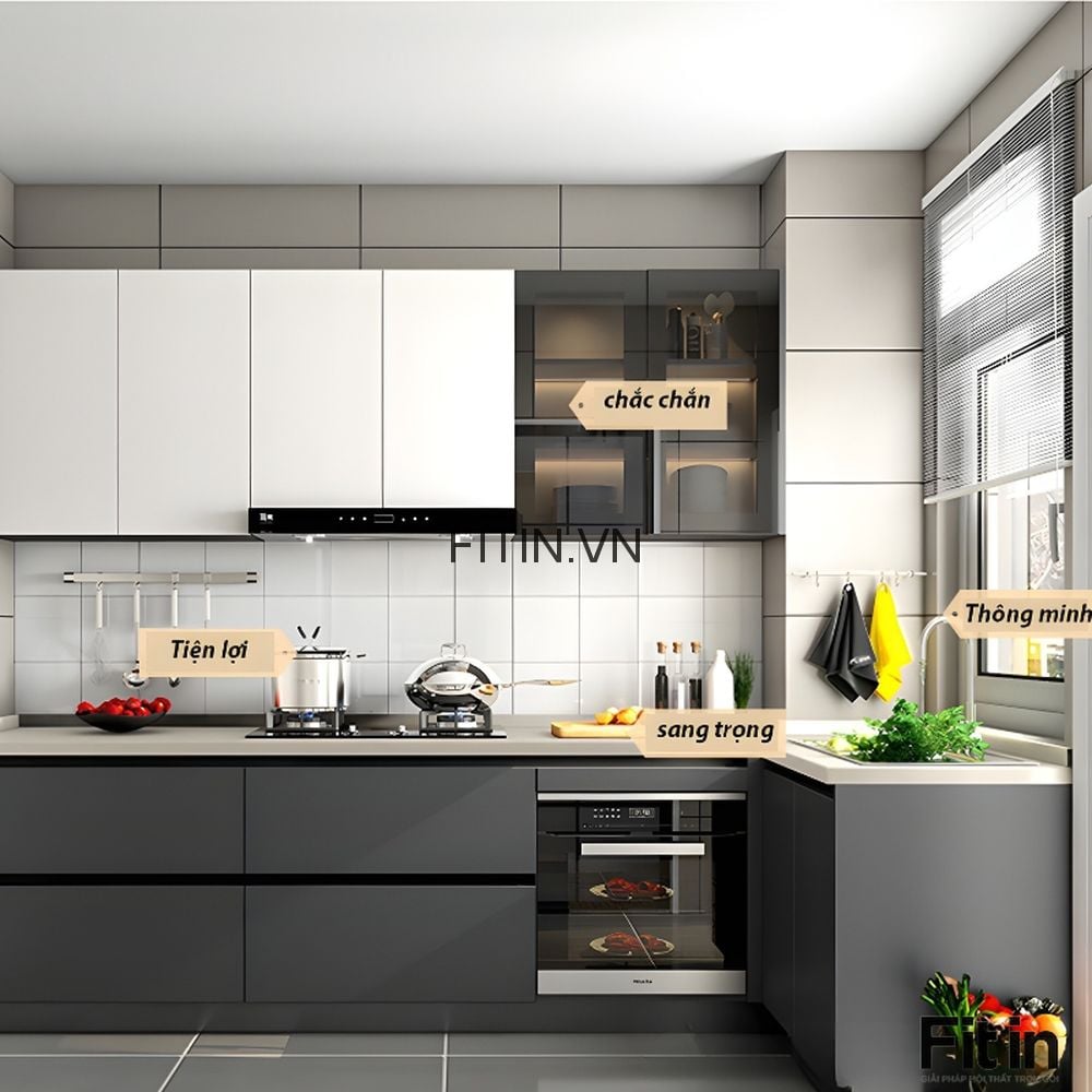 Tủ Bếp Gỗ C&ocirc;ng Nghiệp