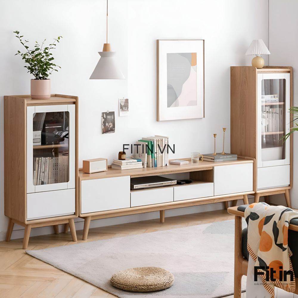 Kệ Tủ Tivi Gỗ Tự Nhi&ecirc;n
