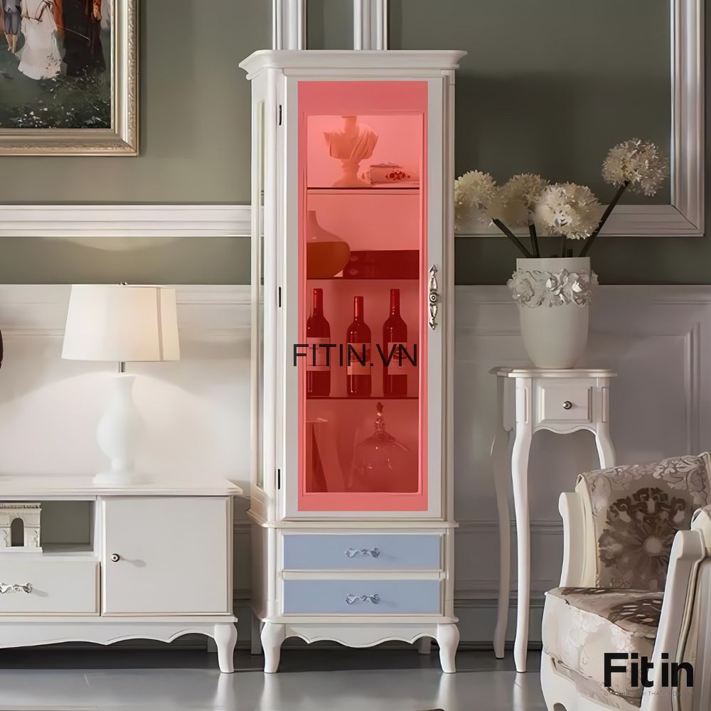 Tủ Rượu Gỗ C&ocirc;ng Nghiệp