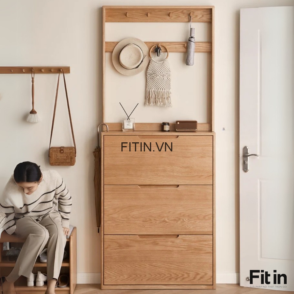 Kệ Tủ Gi&agrave;y Gỗ Tự Nhi&ecirc;n