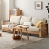Bàn Ghế Sofa Băng Dài Gỗ Sồi Kèm Nệm Nỉ Êm Ái Hiện Đại 