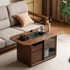 Bàn Sofa Gỗ Sồi Tự Nhiên Sơn Màu Óc Chó Hiện Đại Tiện Ích