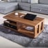 Bàn Trà Sofa Gỗ Công Nghiệp Màu Óc Chó Kiểu Dáng Tối Giản 