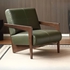 Ghế Bành Sofa, Đọc Sách, Thư Giãn Gỗ Sồi Kèm Nệm Bọc Da