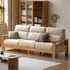 Ghế Sofa 3 Chỗ Ngồi Gỗ Sồi Tự Nhiên Kết Hợp Nệm Ngồi Hiện Đại