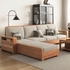 Ghế Sofa Chữ L Phòng Khách Gỗ Sồi Tự Nhiên Bền Bỉ Tối Ưu