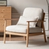 Ghế Sofa Đọc Sách Kèm Nệm Mặt Ngồi Rộng Gỗ Sồi Kèm Nệm