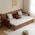 Ghế Sofa Giường Thông Minh Gỗ Sồi Tự Nhiên Kèm Nệm Ngồi Êm Ái