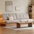 Ghế Sofa Gỗ Sồi Nga Kiểu Nhật Sát Đất Kèm Nệm Bọc Nỉ Êm Ái