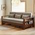 Ghế Sofa Kéo Thành Giường Gỗ Sồi Kèm Nệm Ngồi Thông Minh