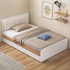 Giường 1m2 x 2m Có Ngăn Kéo Gỗ Công Nghiệp Đầu Giường Bọc Nệm 