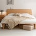 Giường Gỗ Sồi Tự Nhiên Thiết Kế Kiểu Chân Cao Tối Giản
