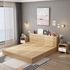 Giường Ngủ Gỗ MDF Phủ Melamine Tối Giản Có Kệ Đầu Giường