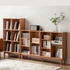 Kệ Sách Đẹp Phòng Khách Dáng Thấp Kiểu Chân Cao Gỗ Sồi 