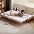 Mẫu Ghế Sofa Giường Kéo Gỗ Sồi Kết Hợp Nệm Êm Ái Hiện Đại