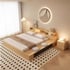 Mẫu Giường Hiện Đại Gỗ MDF An Cường Đầu Kệ Kèm Bệt Ngồi