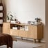 Mẫu Kệ Tivi Đơn Giản Gỗ Sồi Tự Nhiên Kiểu Chân Cao Tinh Tế