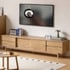 Mẫu Kệ Tivi Nhỏ Gọn Gỗ Ghép Phủ Veneer Sồi Kiểu Chân Cao 