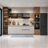 Mẫu Tủ Bếp Bằng Gỗ MDF Chống Ẩm An Cường Phối Cánh Kính