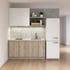 Mẫu Tủ Bếp Chữ I Dài 2m Gỗ MDF Chống Ẩm Phủ Laminate Nhỏ Gọn