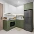 Tủ Bếp Mini Có Bồn Rửa Hình Chữ L Gỗ MDF An Cường Nhỏ Gọn