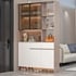 Tủ Dép Giày Kiêm Vách Ngăn Gỗ MDF Cánh Kính Cường Lực