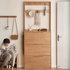 Tủ Giày Thông Minh Gỗ Ghép Phủ Veneer Sồi Kèm Móc Treo Đồ 