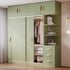Tủ Quần Áo Gỗ MDF Lõi Xanh An Cường Cửa Lùa Màu Xanh Pastel