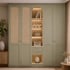 Tủ Quần Áo Gỗ Mdf Lõi Xanh an Cường Phối Cánh Mây Thanh Lịch