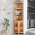 Tủ Rượu Góc Tường Phối Cánh Kính Gỗ MDF Hiện Đại Nhỏ Gọn