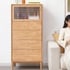 Tủ Trang Trí Hiện Đại Nhiều Ngăn Kéo Gỗ Sồi Kiểu Chân Cao 