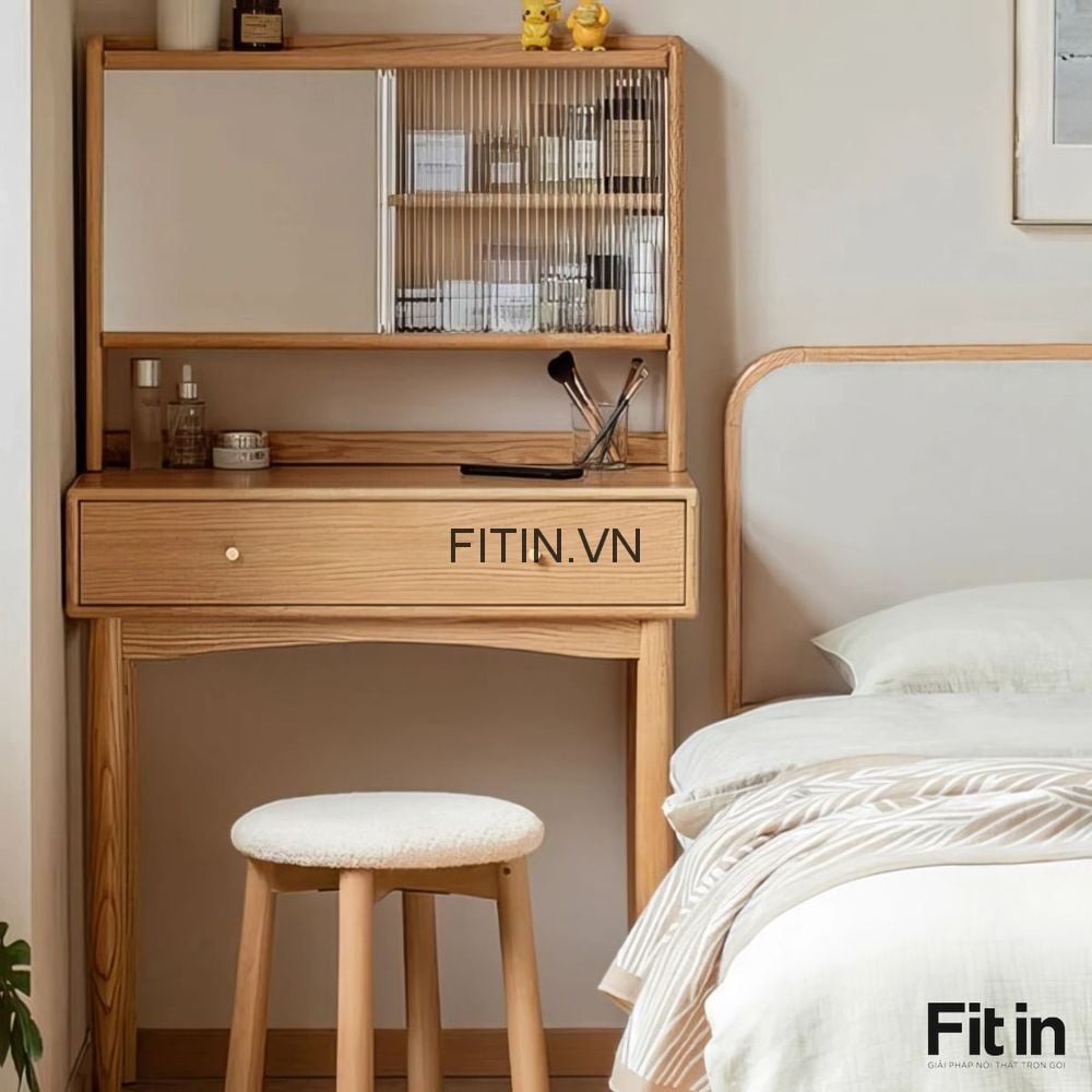 B&agrave;n Trang Điểm Gỗ Tự Nhi&ecirc;n