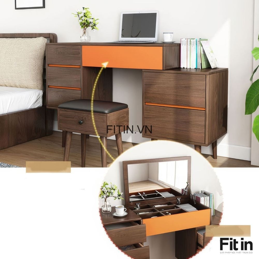 Bộ B&agrave;n Ghế Trang Điểm