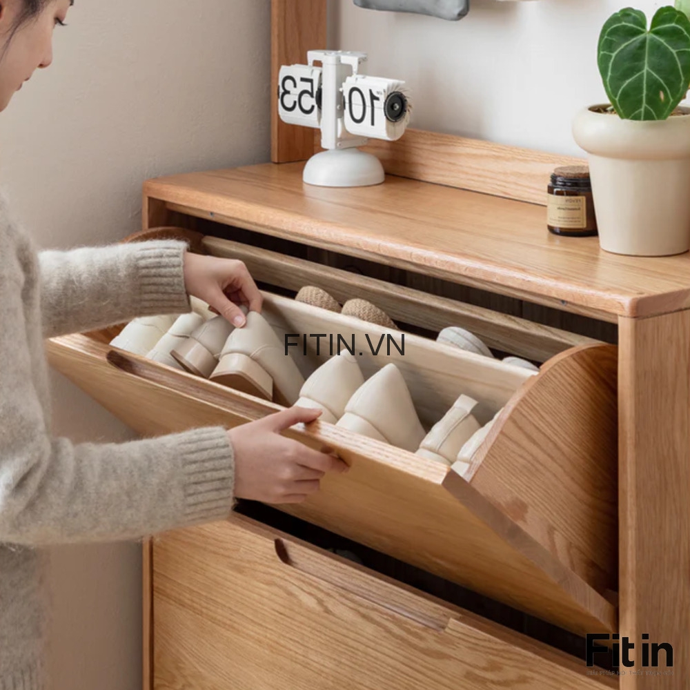 Kệ Tủ Gi&agrave;y Gỗ Tự Nhi&ecirc;n