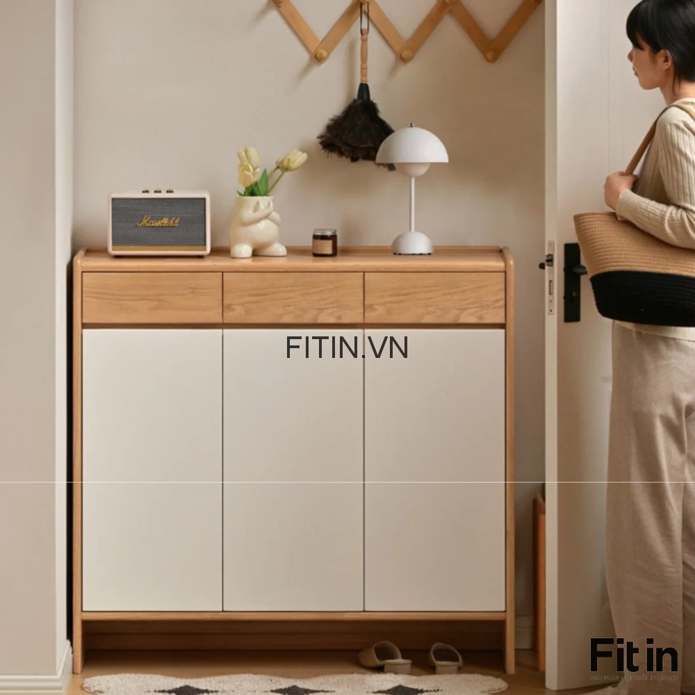 Kệ Tủ Gi&agrave;y Gỗ Tự Nhi&ecirc;n