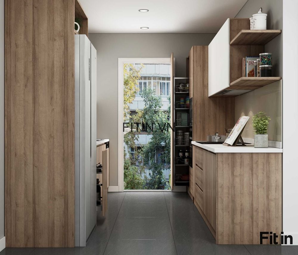 Tủ Bếp Gỗ C&ocirc;ng Nghiệp